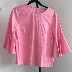 English Factory Pink Flared Sleeve Blouse